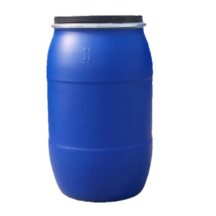 厂家直销200L升化工桶铁箍桶开口圆桶200gk公斤蓝色塑料化工桶