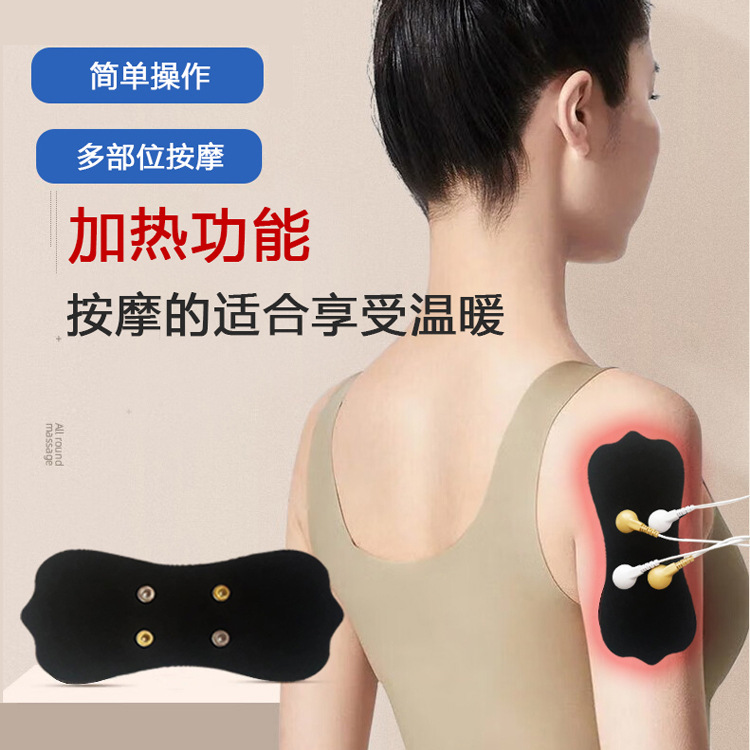 Dispositivo Multifuncional de Terapia de Pulsos Meridianos de Cuerpo Completo con Calor EMS de Doble Canal, Parche de Masaje para la Columna Cervical, Mini Dispositivo de Electroterapia