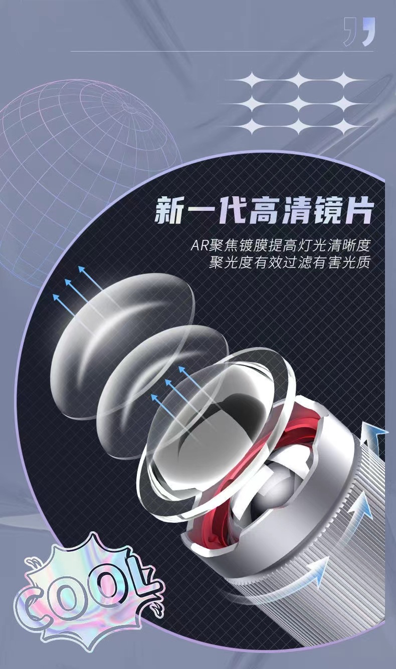 天使之眼白激光强光超亮手电筒