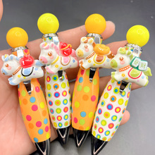 小马圆珠笔创意马年文具新款小马中性笔学生超萌可爱少女心签字笔