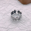 Brand retro small design one size ring, on index finger