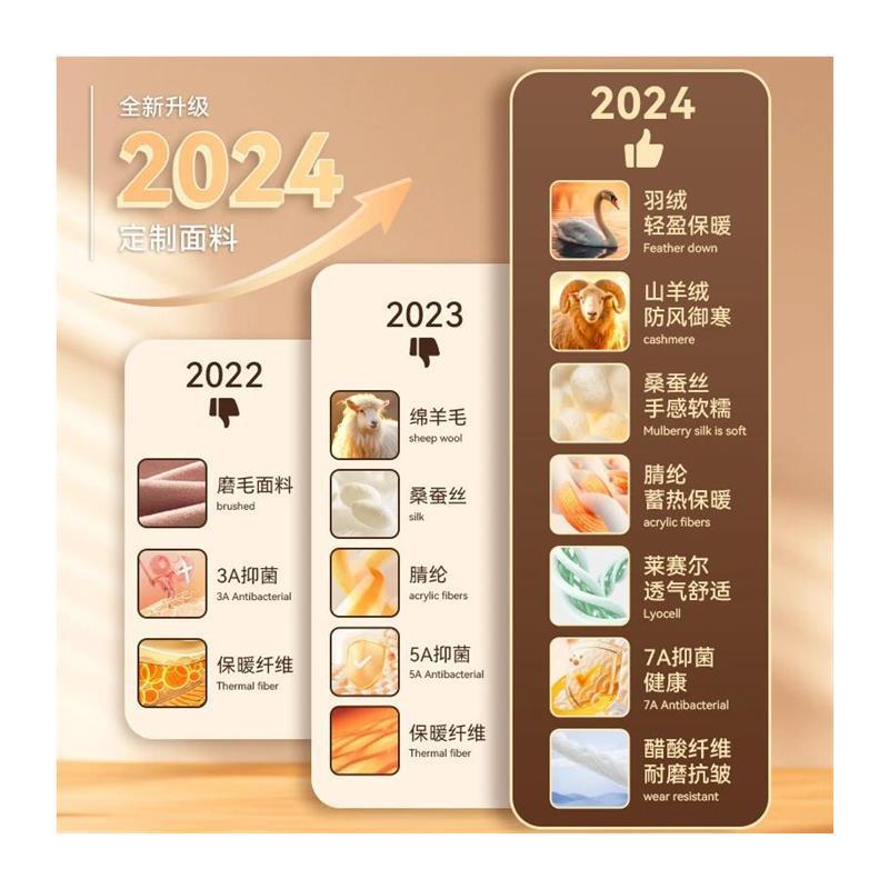 야야 오리와 오리 열 속옷 세트 남성용 실크 가을 옷과 바지 따뜻한 커버