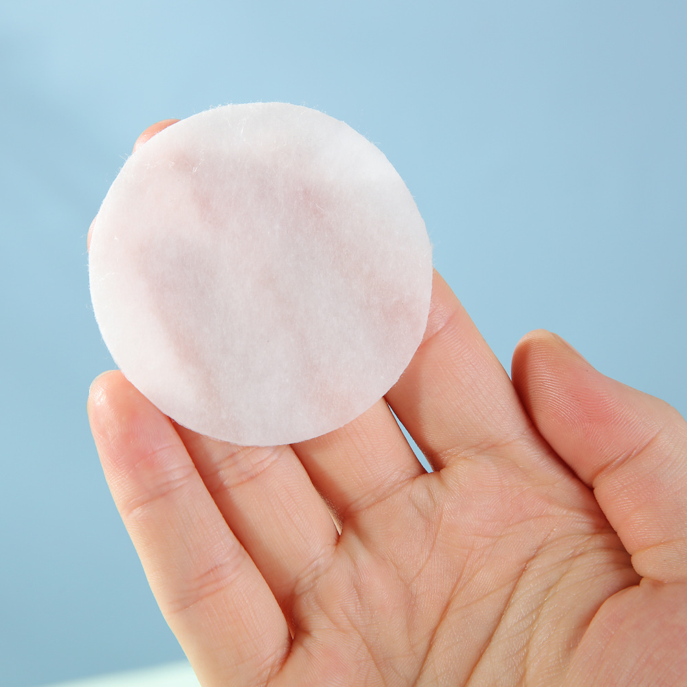 Amazon algodón desechable redondo cerradura borde húmedo de algodón viaje portátil bolsa de cuerda algodón maquillaje mayorista