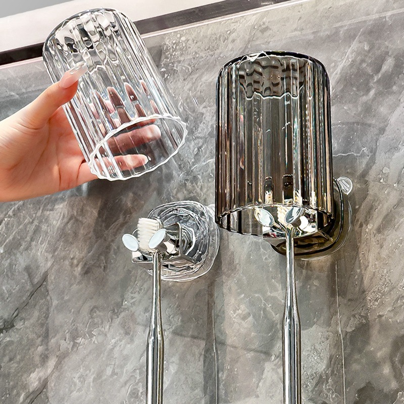 Ventosa Soporte para cepillo de dientes eléctrico Montado en la pared para el hogar Inodoro sin perforaciones Taza de dientes Todículo de dientes Estante de pared