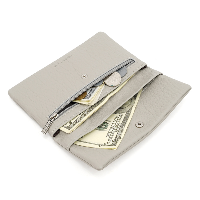 Cruz-frontera nueva pu billetera estilo coreano largo cartera de las mujeres embrague de múltiples funciones de la moda cartera de las mujeres bolsa de teléfono