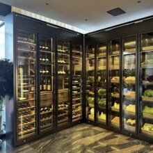 不銹鋼恆溫紅酒櫃定 制恆溫恆濕雪茄櫃茶葉櫃洋酒白酒展示櫃