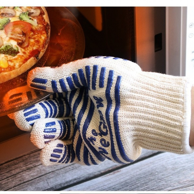 재고 BBQ 전자 레인지 아라미드 단열 고온 500 도 단열 방열 장갑