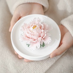 陶磁器の手作りの花牡丹のアロマの置物の精油のギフトボックスのセットの創意ビジネスの祝日の贈り物の精巧な贈り物