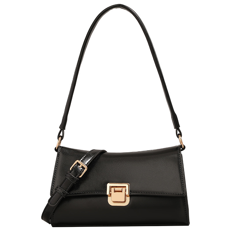 Hong Kong Style Retro Minimalist Baguette Underarm Bag 2025 New Niche Design Luxury Single Shoulder Crossbody Bag - Thumbnail 5