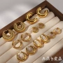 跨境欧美earrings不锈钢耳钉
