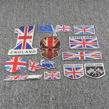 汽车个性金属改装英国国旗划痕装饰车贴英国地图米字旗侧标尾标贴