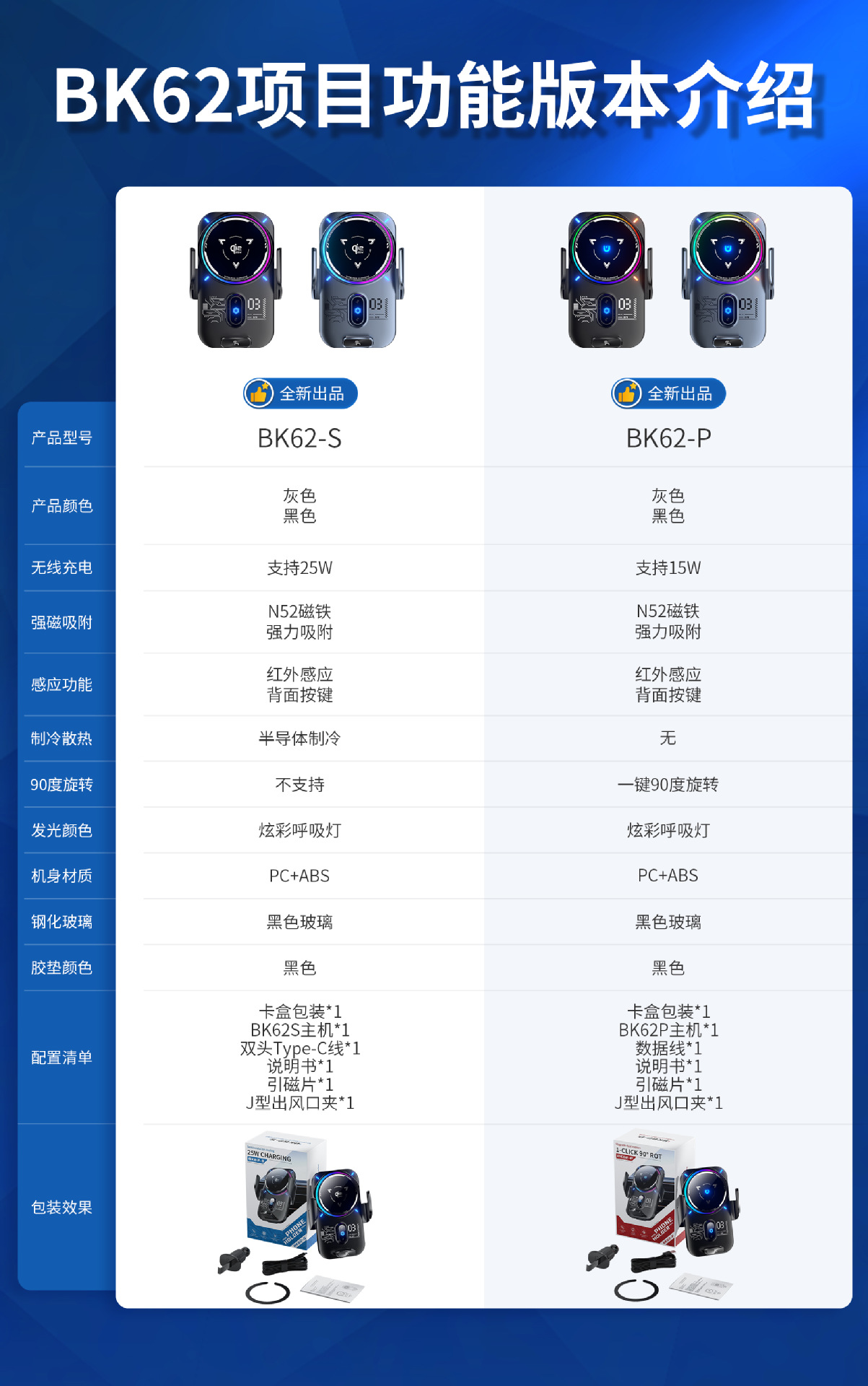 New Semiconductor Refrigeration Car Mobile Phone Holder 25W Wireless Charging Refrigeration Digital Display Car Mobile Phone Holder Wholesale
