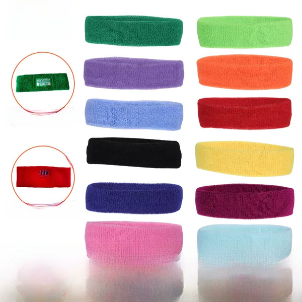 Wholesale Sports Headband Outdoor Running Yoga Fitness Cotton Sweat-Absorbent Headband Face Wash Headband Children's Logo