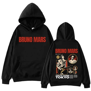 Bruno Mars WORLD Tour 2024 Hoodie Harajuku  Pullover Tops