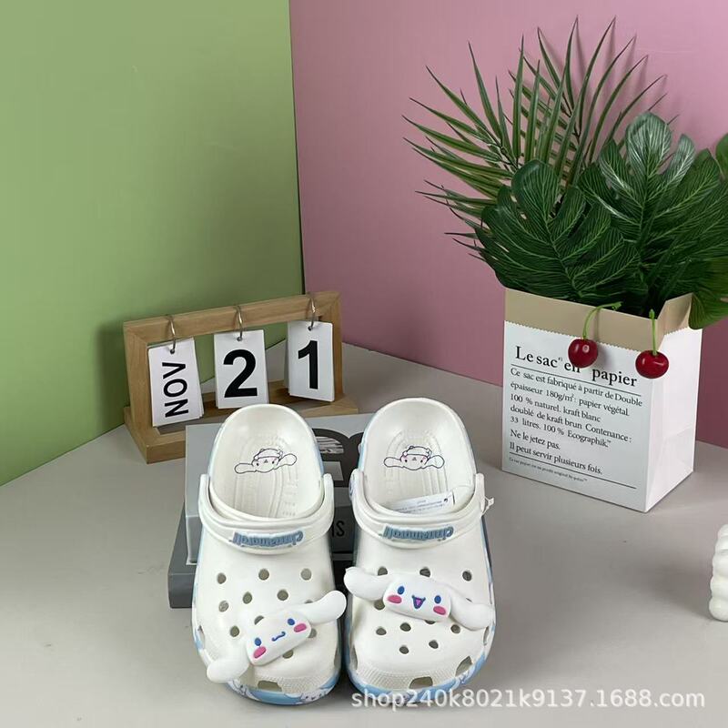 Cross Carlo Chi Summer Cinnamon Dog Cartoon Croc Shoes 2025 New Baby Sandals Baotou Casual Slippers