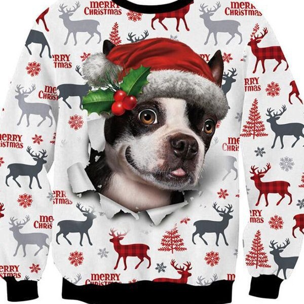 Christmas Men's Sweater Cross-border Fashion Top Pullover 3D Printed Christmas Pattern Hot Selling Couple Christmas Men's Sweater Cross-border Fashion Top Pullover 3D Printed Christmas Pattern Hot Selling Couple