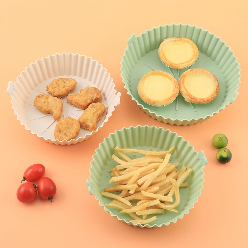 Производитель воздуха фритюрницы силиконовая форма для выпечки Air fryer silicone складная круглая форма для выпечки силиконовая форма для выпечки