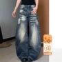 水洗男女美式重工牛仔裤
