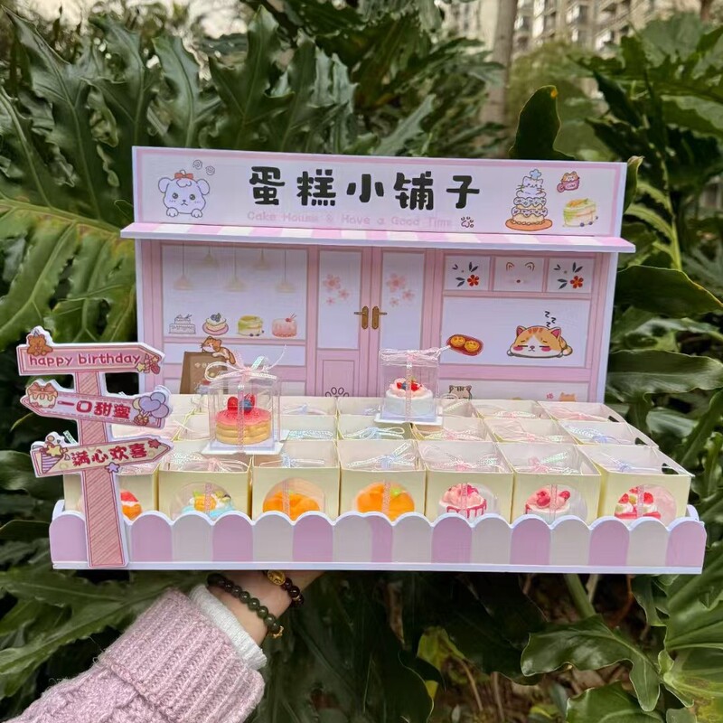 人気の模擬食品おもちゃのケーキオーナメント、クリエイティブなマイクロランドスケープ、撮影小道具、工芸品、デスクトップオーナメント|undefined