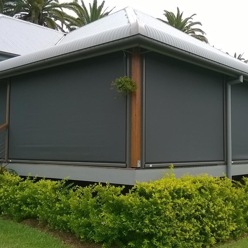 Cortina de apertura eléctrica a prueba de viento al aire libre cortina de apertura eléctrica a prueba de viento villa hotel patio inteligente cortina a prueba de viento al por mayor