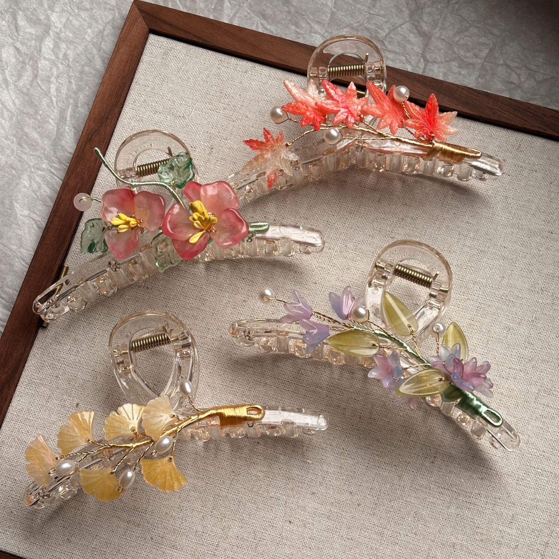 Vacaciones Estilo Clásico Mujeres Flor Aleación Enchapado Garras De Pelo display picture 3