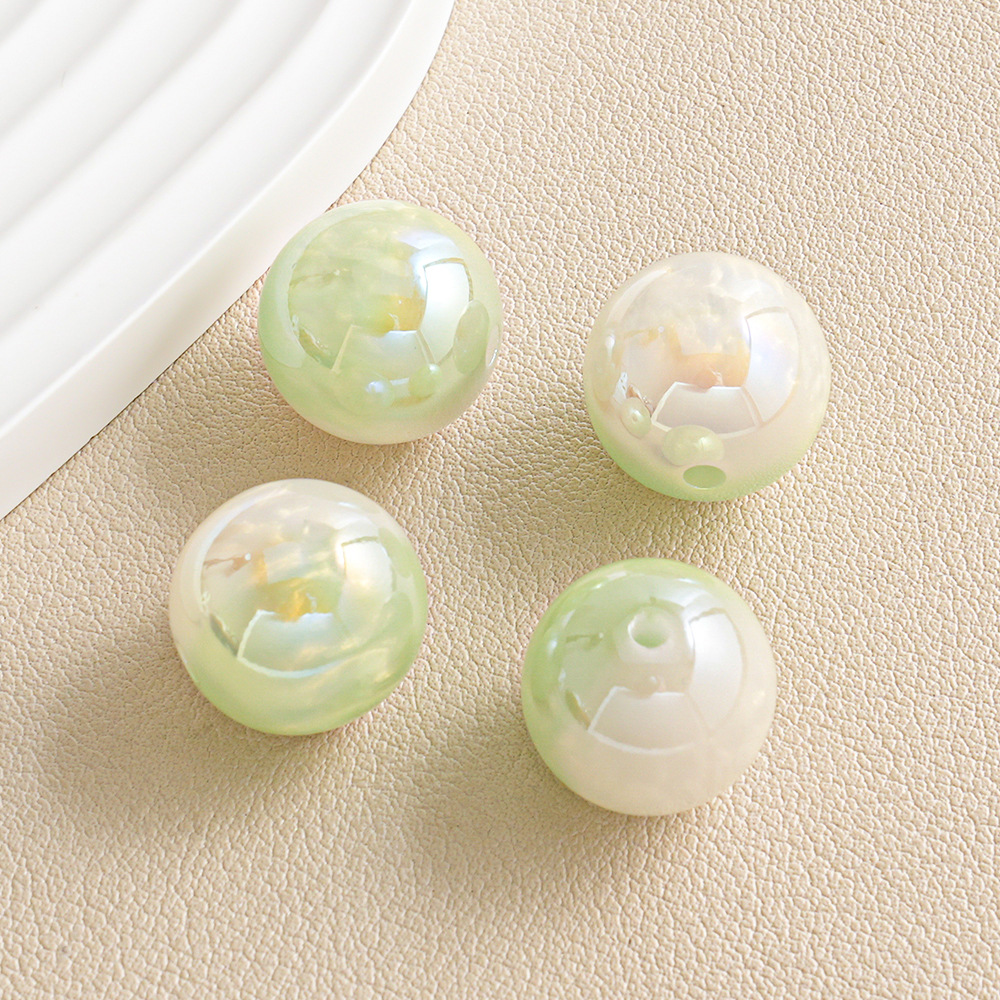 【15-20 piezas】Cuentas redondas coloridas en forma de nube para manualidades, cuentas sueltas para hacer cadenas de teléfono, accesorios para llaveros