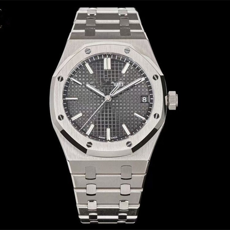 ZF Factory A Home P Royal Oak 15500 reloj mecánico automático impermeable luminoso cinturón de acero para hombre puede ser reemplazado