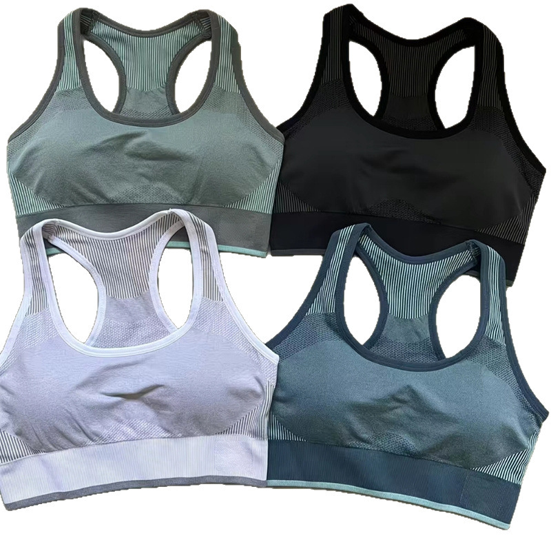 Foreign Trade Women's Fitness Sports Yoga Bra Running Quick-Drying Shockproof Vest-Style U-Shaped Underwear Y-Shaped Straps