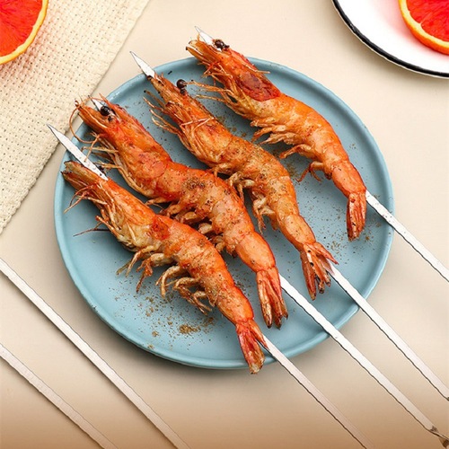 Grill Skewers Stainless Steel Lamb Skewers BBQ Meat Skewers Household Commercial Steel Skewers Tools and Accessories Iron Skewers Welding Rods