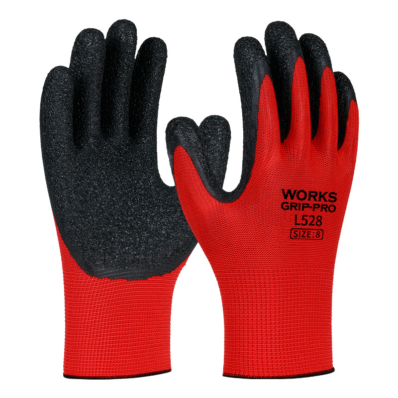 L528 Arugas rojas y negras