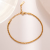 Starry sky stainless steel, bracelet, fashionable jewelry for elementary school students, new collection, Korean style, simple and elegant design, 750 sample gold