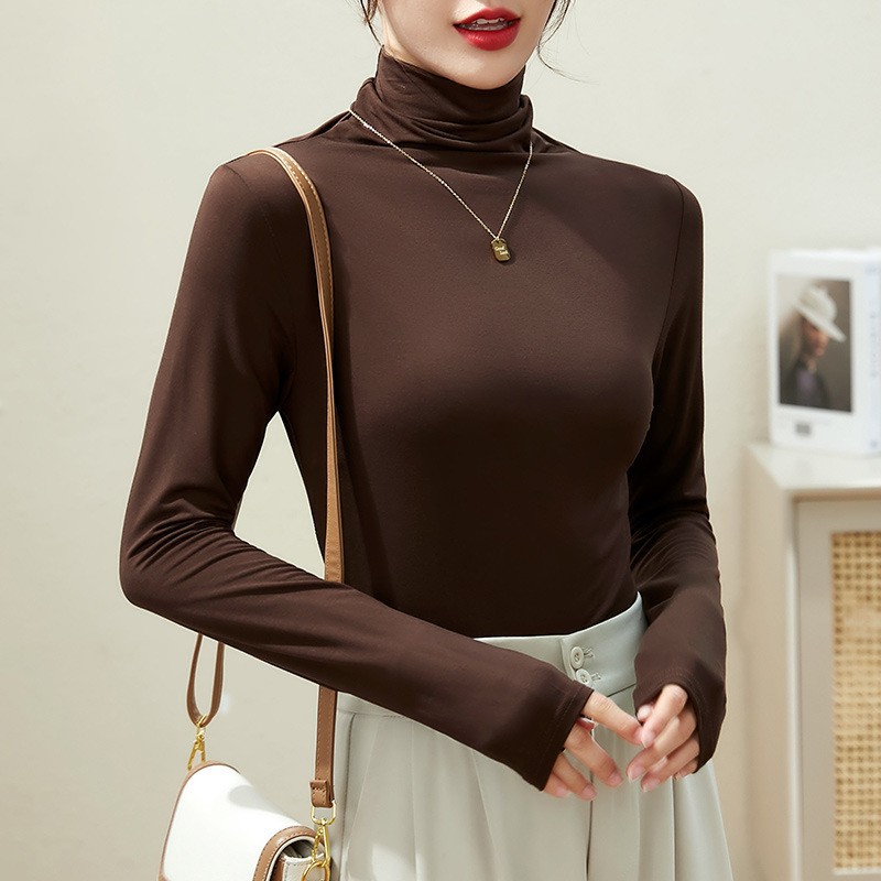 브라운 터틀넥(싱글팩)