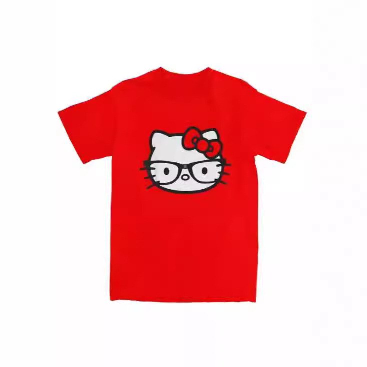 HellO KiTTy T ShirT Men WOmen O-neck T ShirT Black WhiTe FlOwering Glasses PrinTed ShOrT Sleeve Tees HellO KiTTy T ShirT Men WOmen O-neck T ShirT Black WhiTe FlOwering Glasses PrinTed ShOrT Sleeve Tees
