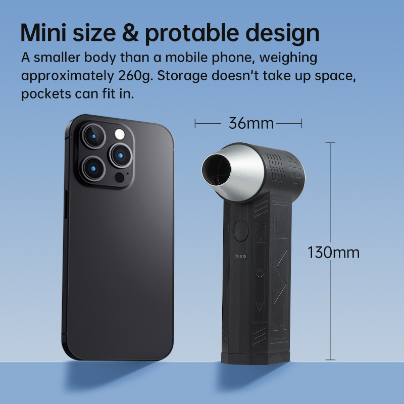 Motor sin escobillas turbo de alta velocidad transfronterizo, ventilador violento, eliminación de polvo, aspiradora, ventilador súper fuerte, ventilador de mano, campamento