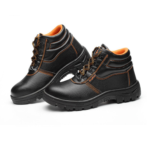 Manufacturer's labor protection shoes men's high-top anti-smash and puncture-proof protective shoes construction site safety shoes rubber sole work shoes