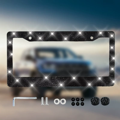 U.S. Regulations Canada Mexico Three License plate holder/license plate holder - single-piece-black