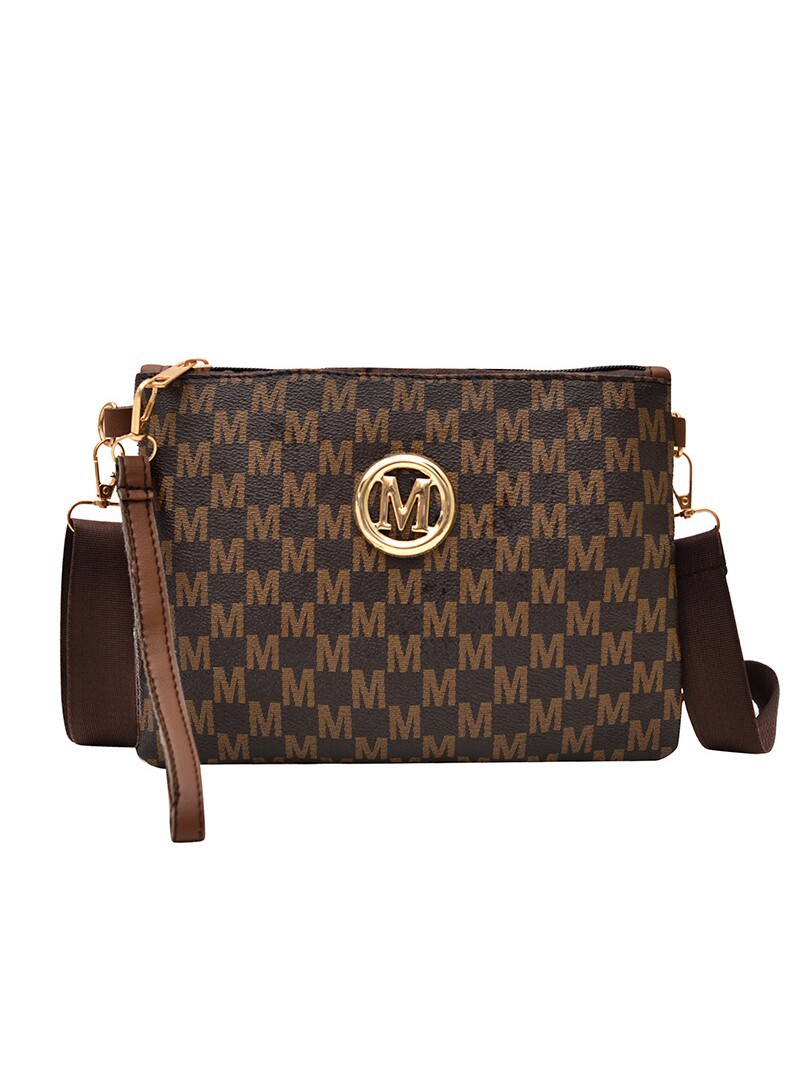 Bolso 2026 nueva letra M vieja bolsa de mano de moda femenina simple versátil bolso de teléfono móvil sobres bolso de mochila