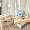 &Blue Cute Clown (Cup[]Lid[]Spoon[]Cute Portable Gift Box)[]