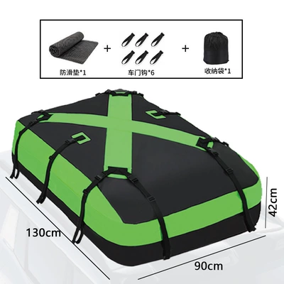 Roof Waterproof Travel Bag, Roof box - black-green-1309042cm