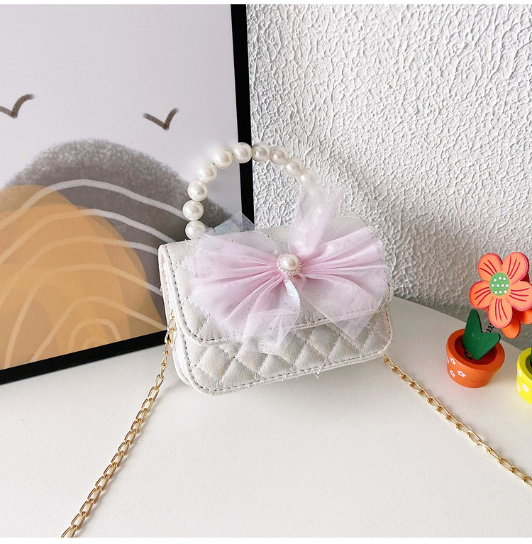 Niños Aisha princesa bolso de dibujos animados estilo coreano flash oro hombro mensajero bolsa chica Chanel estilo lindo bolsa