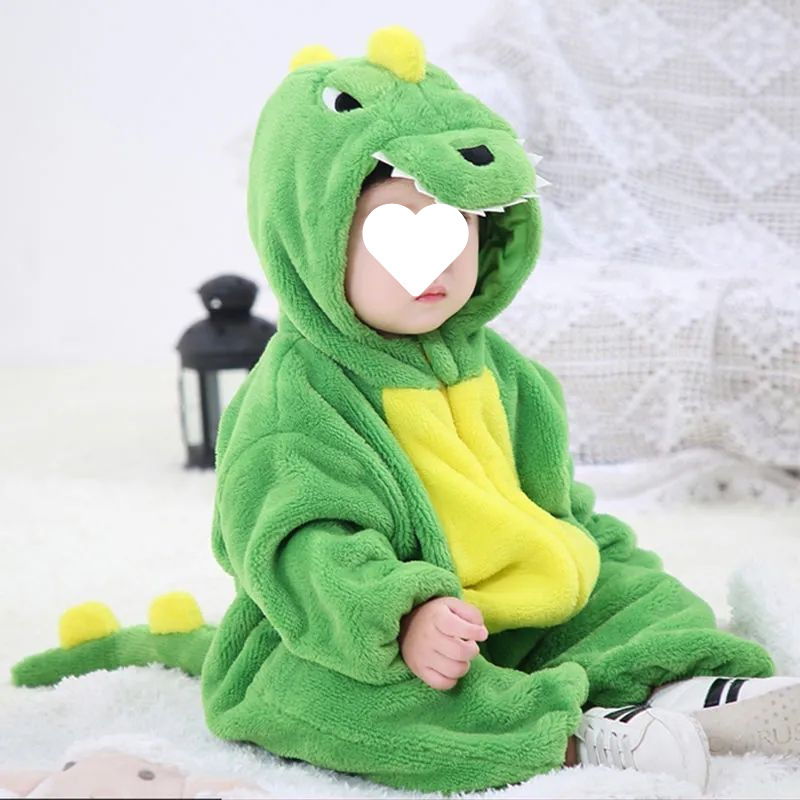 Children's autumn flannel keep warm cute pijama for men and women…