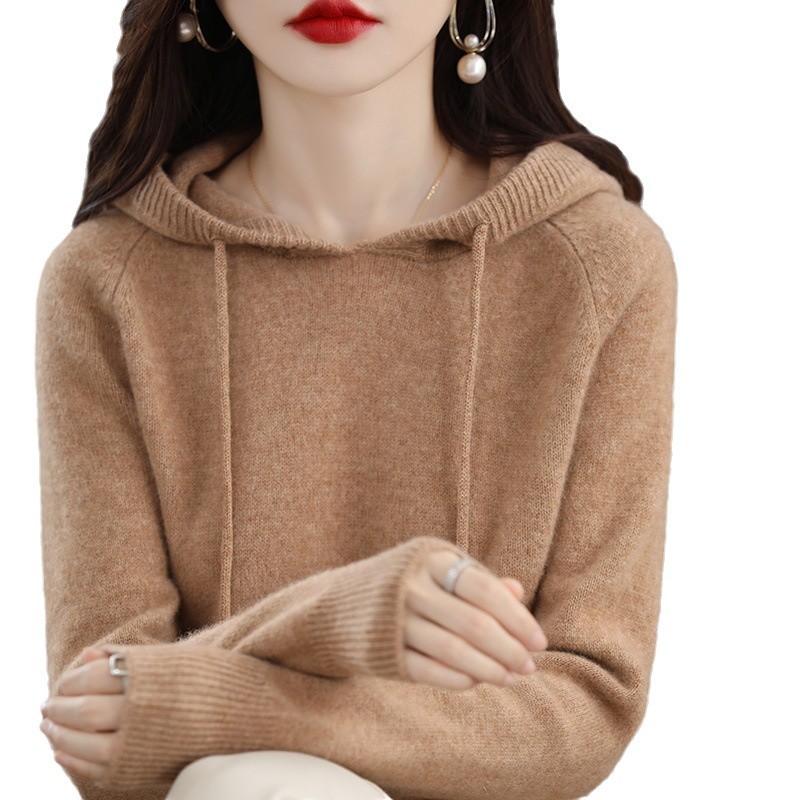 Autumn solid color sweatshirt, base hoody, body-friendly knitted hoodie, sweater, shirt 5
