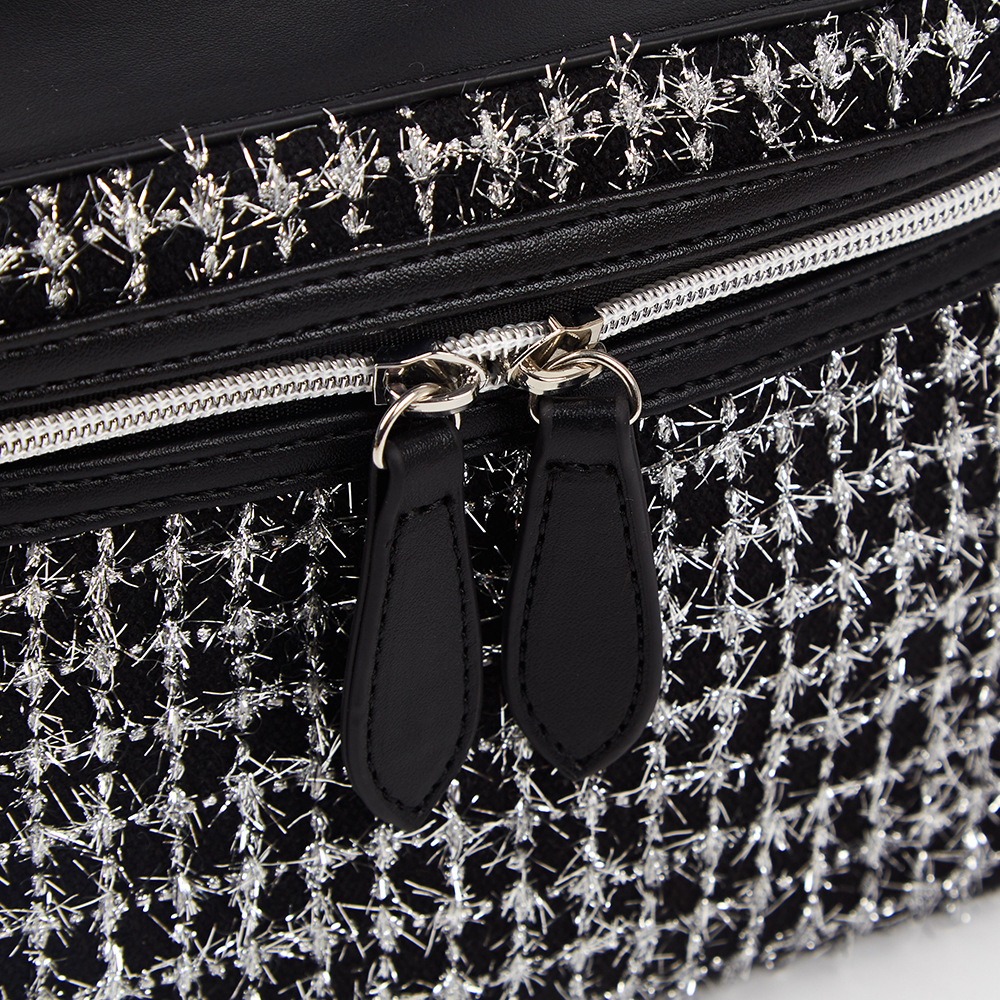 2024 houndstooth bolsa de cosméticos de gran capacidad de viaje portátil bolsa de lavado portátil fábrica al por mayor logotipo imprimible