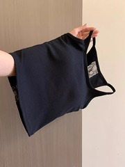 黑色气质设计感洋气小众吊带背心女夏外穿带胸垫辣妹内搭美背上衣