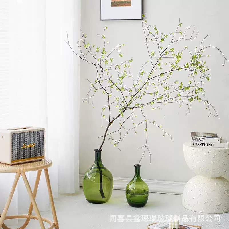 Современный Простой Большой Колокольчик для живота стеклянная лошадь пьяная деревянная ваза большие сушеные цветы очень большие ремесленные художественные украшения