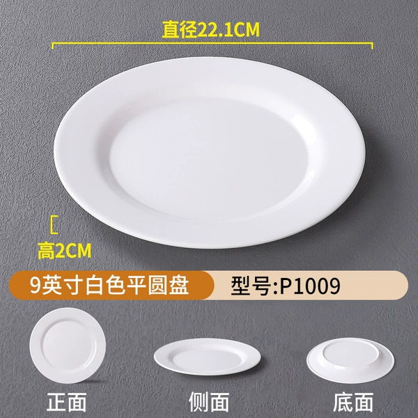 A5 densely thickened 9 -inch white flat disk AP1009