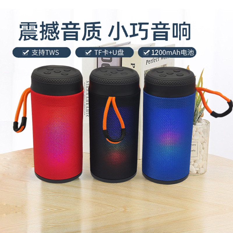 Cross-Border Popular Wireless Bluetooth Speaker Dual Speakers Mini Portable Player Stereo Sound Source Factory