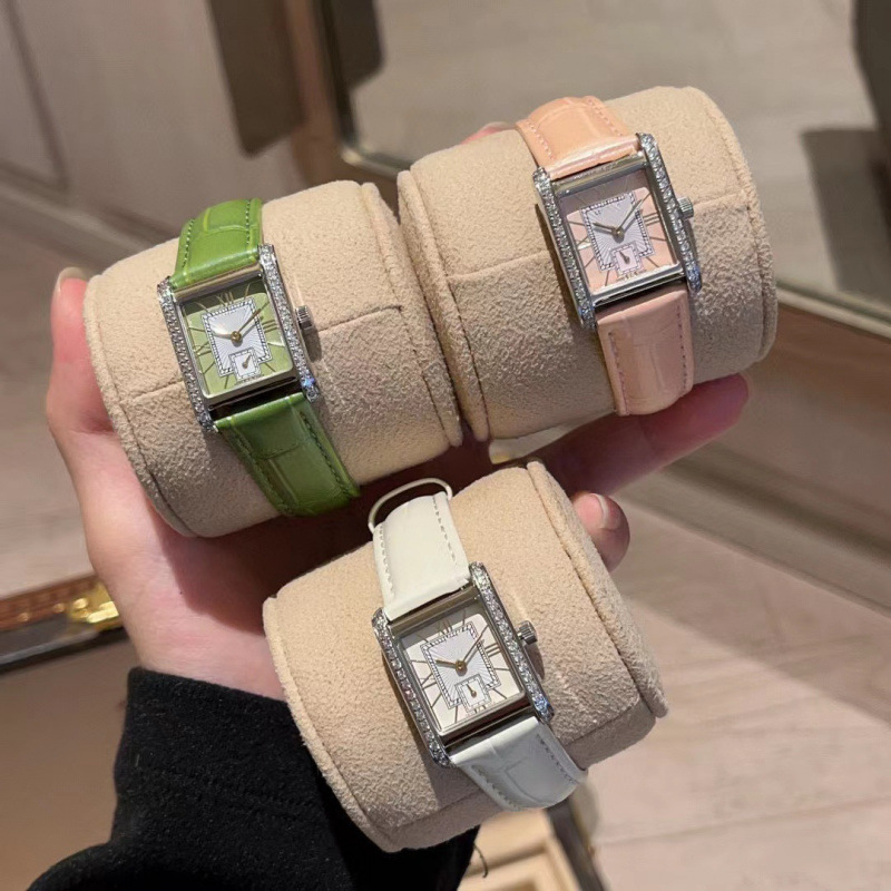 Tiktok Influencer Style Two-Hand Half-Women's Watch with Small Square Grid, Langjia Roman Diamond Dial, Dazhuo Series Women's Watch