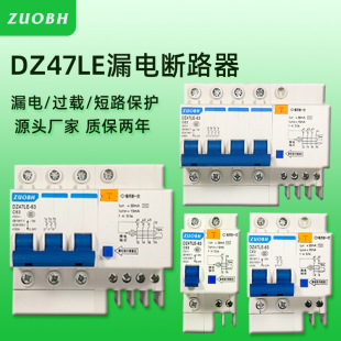 Small Leakage Circuit Breaker Dz47Le-63 Leakage Protection Switch 1P+N2P3P+N4P Leakage Protector Switch
