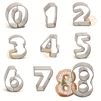 厂家现货 0-9数字不锈钢蛋糕模具 饼干切模 水果切 烘焙用具|ms